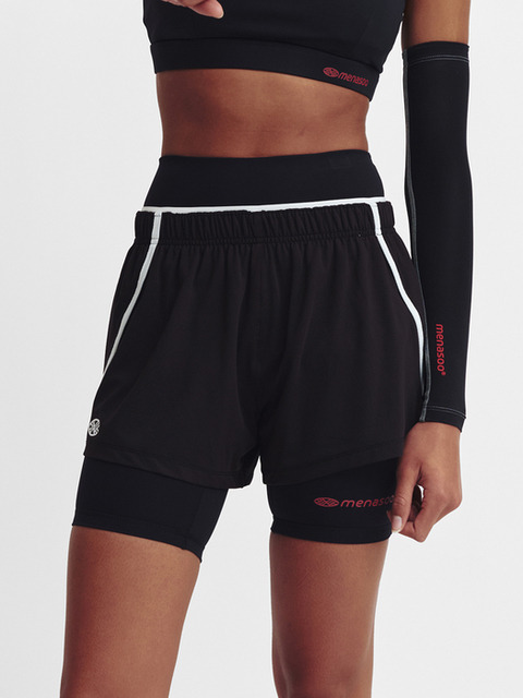 미나수 Mesh Runner Soft Shorts_Black