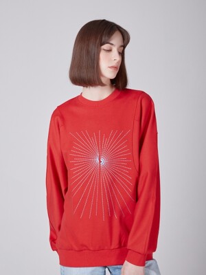 Women embroidered Sweatshirt ZOC_01_RED