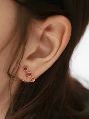 stone bar earring