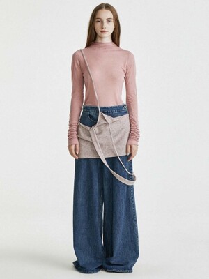 21AW String Knit Skirt-Pink