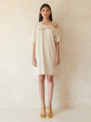 WAVE MINI DRESS (BEIGE)