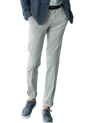 nora cotton single pants - p.grey