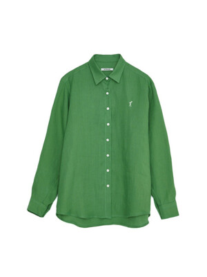 TENNIS LINEN SHIRT GREEN