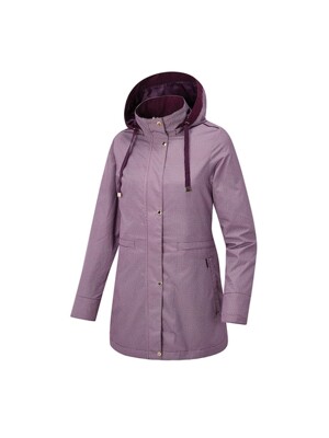 콜핑 미노 여 KQJ6711W 바람막이 체크무늬 후드 기모안감 여성 등산 자켓