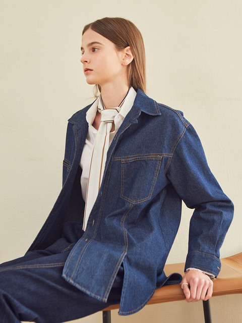 셔츠,셔츠,데님 - 모스 (MOTH) - Overfit denim shirts