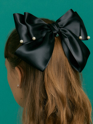 Big ribbon black Hairpin