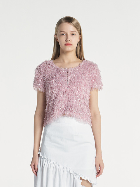 아우터 - 마가린 핑거스 (margarin fingers) - FLUFFY CARDIGAN (LIGHT VIOLET)