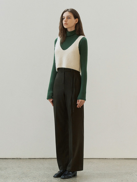 팬츠 - 앤니즈 (ANDNEEDS) - Rope classic slacks (khaki)