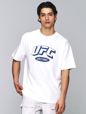 UFC 아치 로고 릴렉스핏 반팔 티셔츠 화이트 U2SSU2336WH