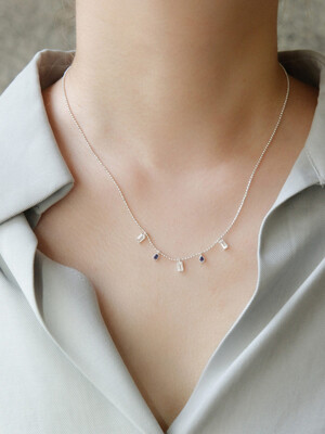 Iolite Crystal Gemstone Pendant Silver Necklace N01131