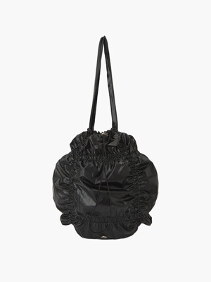 BLACK CRINKLE BAG - BLACK