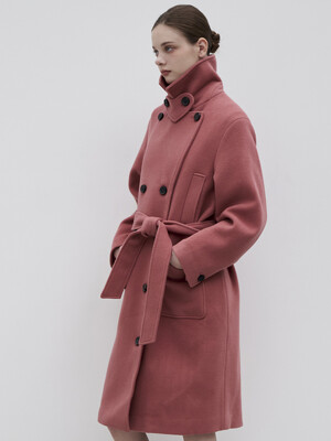 23FW Calla2 Collector Premium LoveElizabeth Merino wool Coat Pink