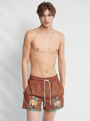 Wild Dreamer Swim Trunks - Caramel Brown