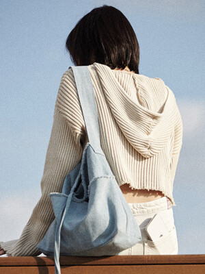 FRINGE HOBO BAG_PIGMENT BLUE