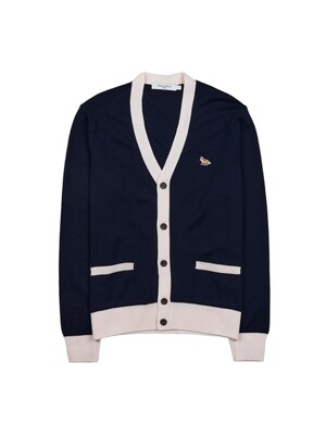 [메종 키츠네] FW23 베이비 폭스 패치 울 가디건 HU00542KT1036 NA