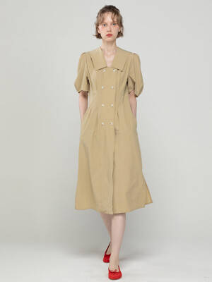 Double button dress_Beige