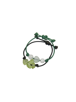 gem string ring set-green