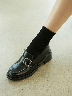 MD1109f Buckle Classic Loafer_Black