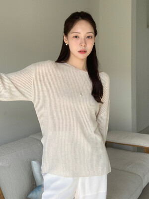 Loose Fit Slit Pullover_4color