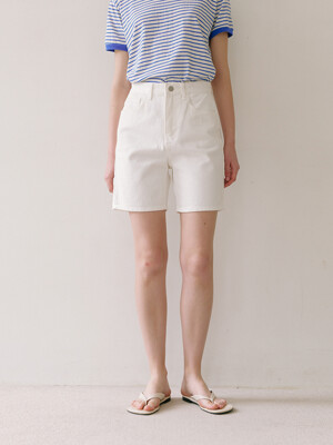 Remood Cotton Shorts - Ivory