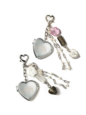 OUEL HEART MIRROR KEY RING_2COLOER