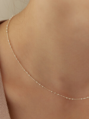 [6mm+10mm 진주귀걸이 증정] Shining cutting Ball Necklace