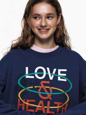 LOVE & HEALTH SWEATSHIRT_NAVY