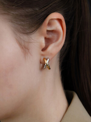 Bold X earring