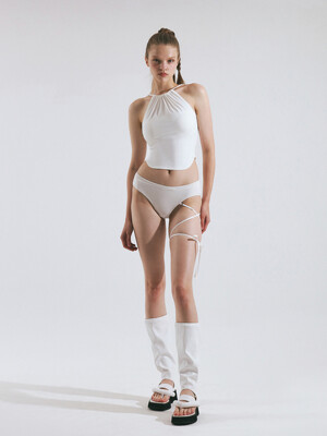 셔링 홀터넥 비키니브라 (White)