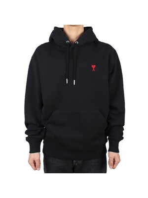 아미 24FW 남성 하트로고 후드티 블랙 BFUSW235 730 001