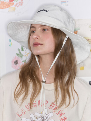 Nylon Strap Safari Bucket Hat - Off White