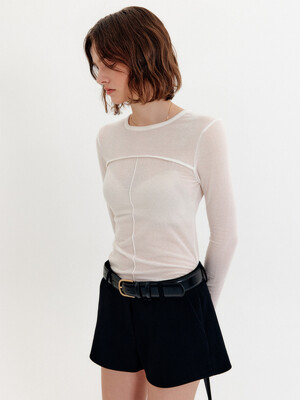 아멜리아 라운드 절개 티셔츠 / AMELIA ROUND INCISION T-SHIRT_3colors