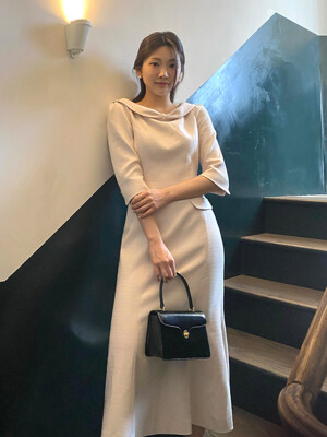 MOANA DRESS_PINK BEIGE