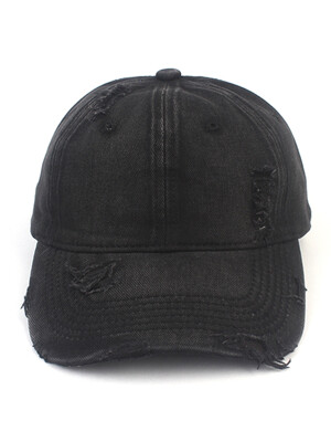 Washing Vintage Damage Black Ballcap 빈티지볼캡