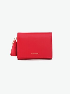 REIMS W015 Card Poket Wallet Cherry Red