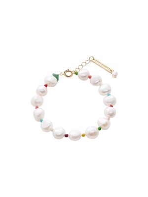 Color Dot & Pearl Bracelet