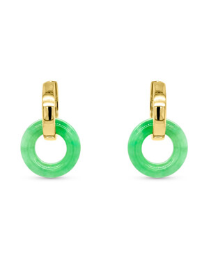 Jade Hoop Earring