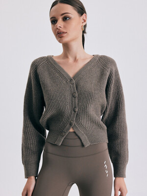Wool Knit Cardigan 브라운