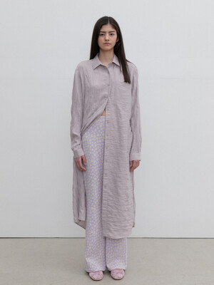 SAANHO SHIRT DRESS lavender grey