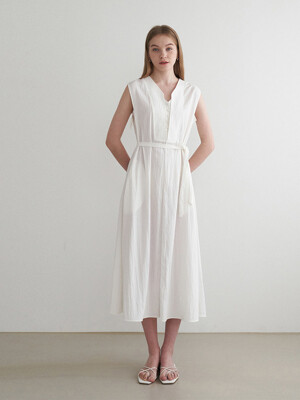 Two way sleeveless dress - ivory