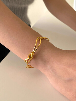 Wide knot bracelet (2color)