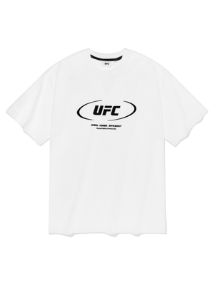 UFC 액티브 빅로고 릴렉스핏 반팔 티셔츠 화이트 U2SSU2306OW