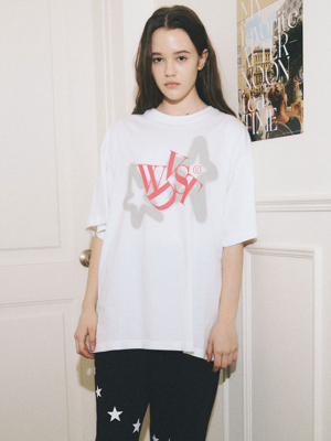 Logo overfit T-shirt [WH-Pink]