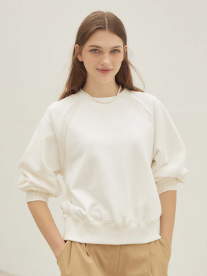 Cable Sweatshirt - Off White
