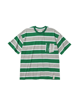 BORDER POCKET SS TEE / GREEN