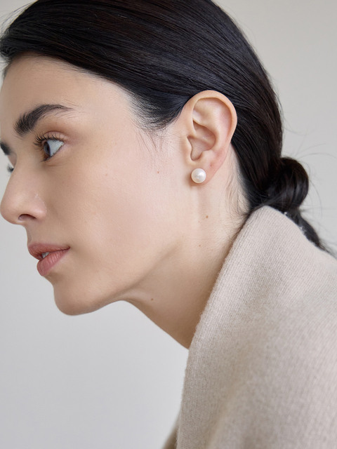 주얼리 - 이너프립 (ENOUGHLIP) - Basic Fresh Pearl Earring(L) 