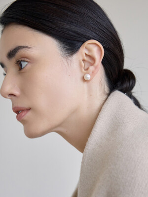 Basic Fresh Pearl Earring(L)