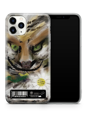 case_527_Tiger with flowers M_clear case