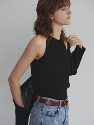 Halter-neck Knit top SK4XP233_2color