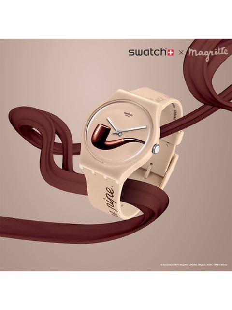 시계 - 스와치 (SWATCH) - [본사직영][Art Journey] 르네 마그리트 SO29Z124